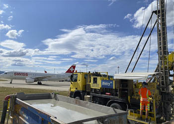 Sondierbohrung am Flughafen Zürich